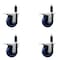 Service Caster 4'' Solid Poly Swivel 1-1/8'' Expanding Stem Caster Set Total Lock Brake, 4PK SCC-EXTTL20S414-SPUS-118-4 - alternate 1